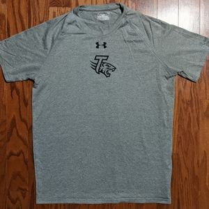 Men's Medium Under Armour Towson Tigers Gray Heat Gear T-Shirt